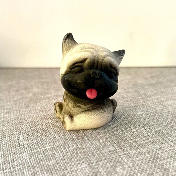 Miniature Pug Dog Figurine - Picture 10 of 13